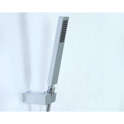 HMR - Wall Mount Waterfall 2-Handle Faucet with Hand Shower in Chrome