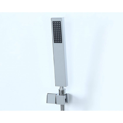 HMR - Wall Mount Waterfall 2-Handle Faucet with Hand Shower in Chrome