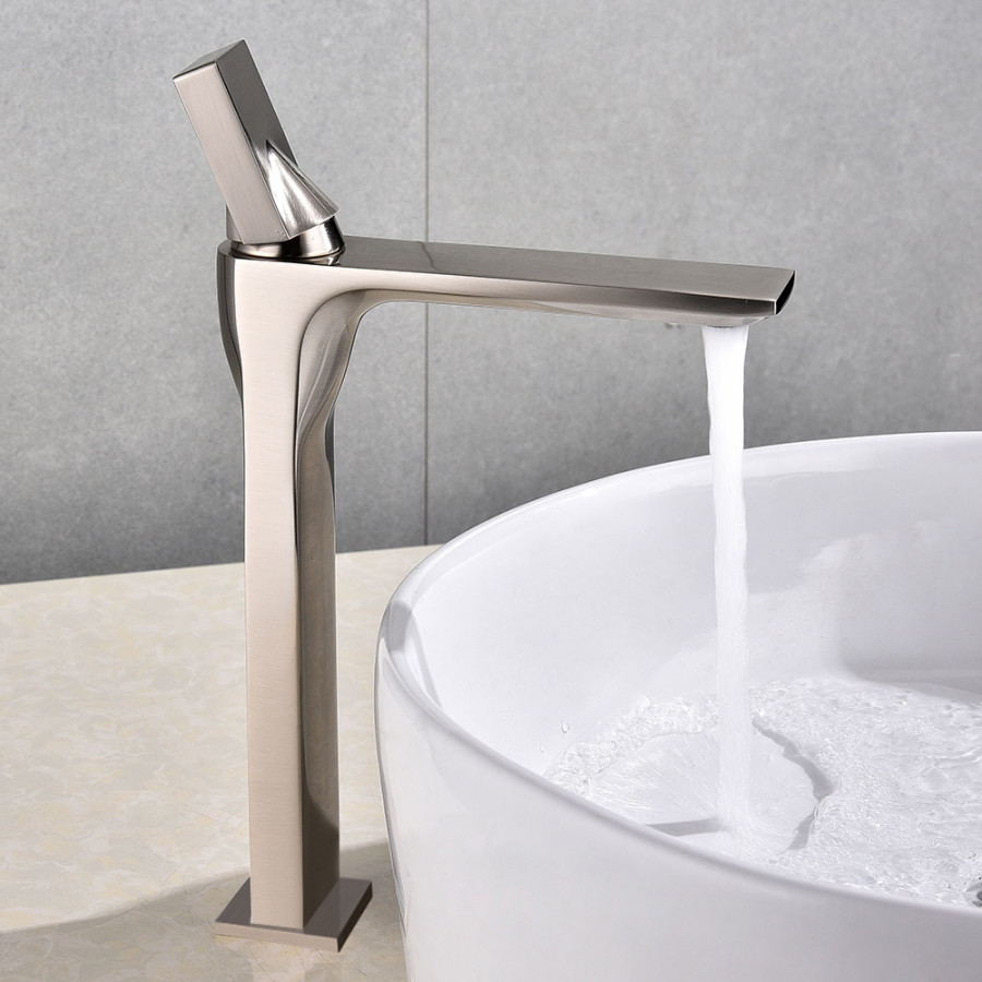 HMR - Utop Modern Single Hole 1-Handle Bathroom Vessel Sink Faucet in Solid Brass