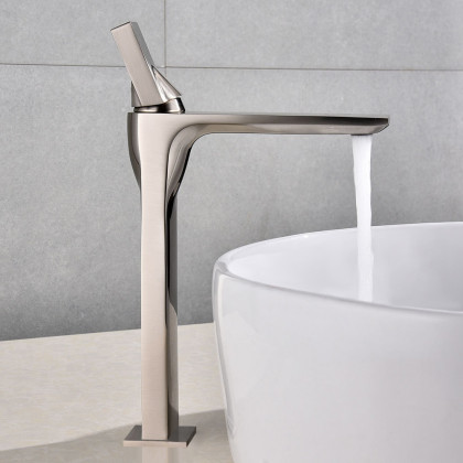 HMR - Utop Modern Single Hole 1-Handle Bathroom Vessel Sink Faucet in Solid Brass