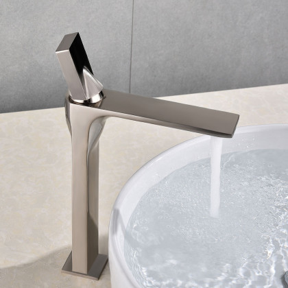 HMR - Utop Modern Single Hole 1-Handle Bathroom Vessel Sink Faucet in Solid Brass