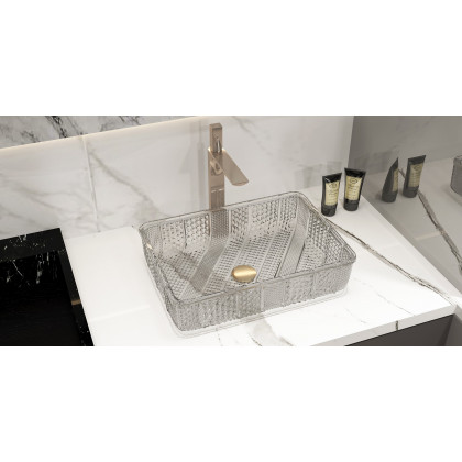 HMR - Utop Modern Single Hole 1-Handle Bathroom Vessel Sink Faucet in Solid Brass