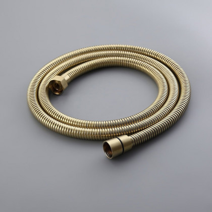 HMR - Wall Mounted 8" Solid Brass Shower System with Hand Shower in Brushed Gold
