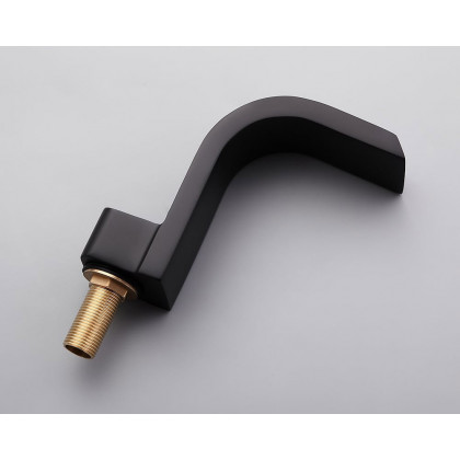 HMR Double Handle Bathroom Solid Sink Faucet - Black, Brass