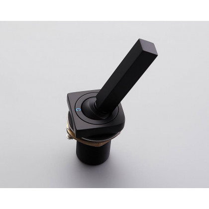 HMR Double Handle Bathroom Solid Sink Faucet - Black, Brass