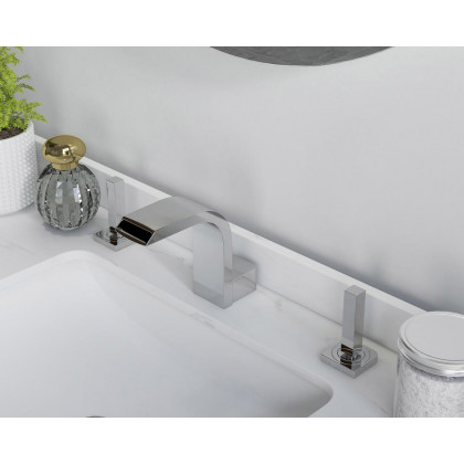 HMR - Double Handle Bathroom Solid Sink Faucet