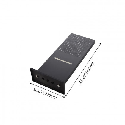 HMR - Wall Mounted Waterfall Shower System Solid Brass with Handheld Shower in Matte Black
