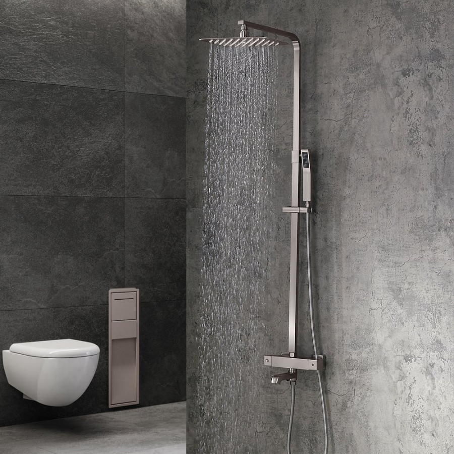 HMR - Shower Fixture Brass with Handheld Shower in Brushed Nickel