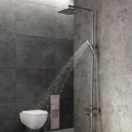 HMR - Shower Fixture Brass with Handheld Shower in Brushed Nickel