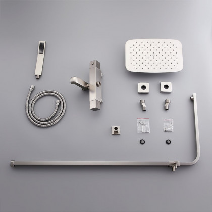 HMR - Shower Fixture Brass with Handheld Shower in Brushed Nickel