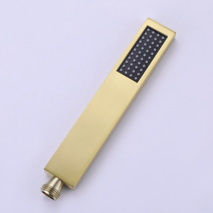 HMR - Mill Deck-Mount Waterfall Faucet with Handshower in Brushed Gold
