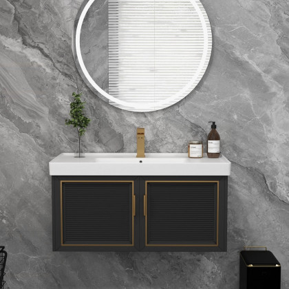 HMR - Deck Mounted One-Hole Single Handle Bathroom Sink Faucet in Vland Stylish Luxury