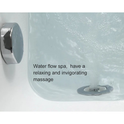 HMR 67'' Massage Bathtub with Ambient Lighting 97-Gallon Capacity - White