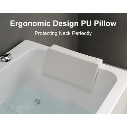 HMR 67'' Massage Bathtub with Ambient Lighting 97-Gallon Capacity - White