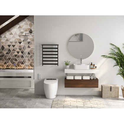HMR 67'' Massage Bathtub with Ambient Lighting 97-Gallon Capacity - White