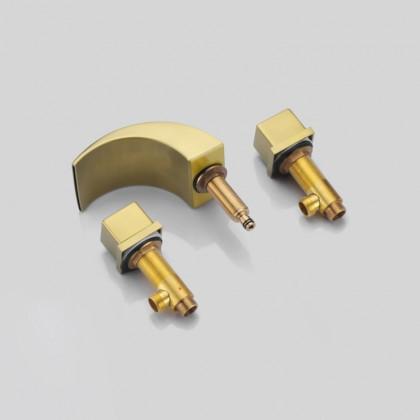 HMR - 2-Handle Bathroom Sink Faucet in Brushed Gold