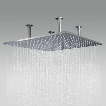 HMR - Flush Mount Shower System with Hand Shower and Body Jets in Thermostatic Shower Valve