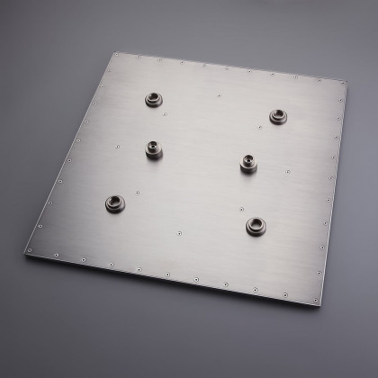 HMR - Flush Mount Shower System with Hand Shower and Body Jets in Thermostatic Shower Valve