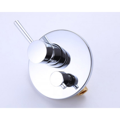 HMR Stev Series Modern Wall-Mount Swivel Bathtub Filler Faucet with Handshower - Polished Chrome