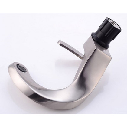 HMR Modern Creative Single Hole Bathroom Sink Faucet - Brushed Nickel