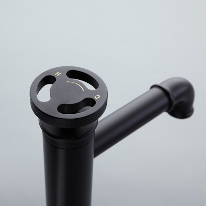 HMR - Ruth Single Hole Faucet Single Handle in Matte Black, Brass