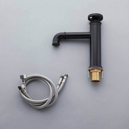HMR - Ruth Single Hole Faucet Single Handle in Matte Black, Brass