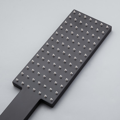 HMR - Shower Fixture with Rain Shower Head and Hand Shower in Black
