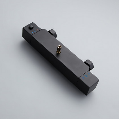 HMR - Shower Fixture with Rain Shower Head and Hand Shower in Black