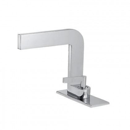 HMR Waterfall Single Handle Bathroom Sink Faucet with Escutcheon - Chrome