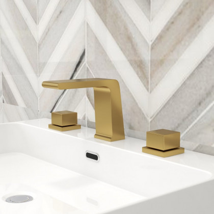 HMR - Rosa Waterfall Sink Faucet in Brass, Gold