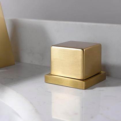 HMR - Rosa Waterfall Sink Faucet in Brass, Gold