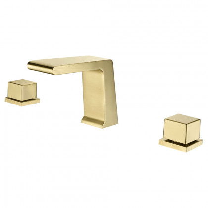 HMR - Rosa Waterfall Sink Faucet in Brass, Gold