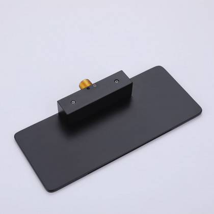 HMR - Single Handle Wall Mount Bathroom Sink Faucet Solid Brass in Black