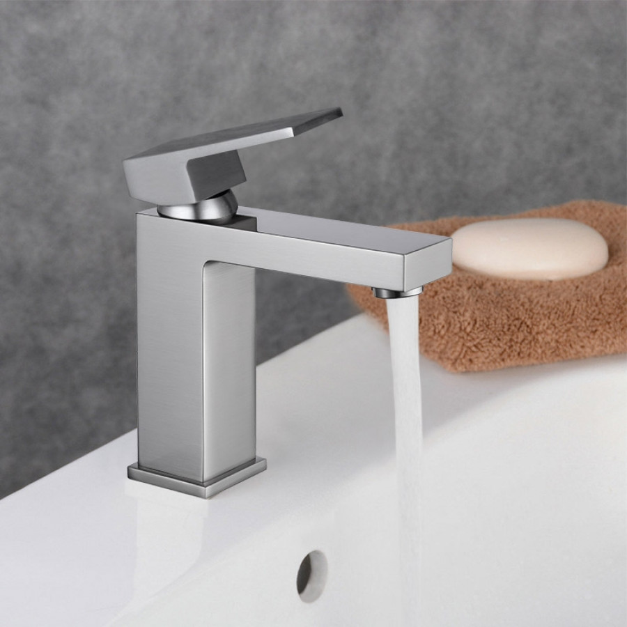 HMR - Vland Deck Mounted Handle Sink Faucet in Nickel Brass
