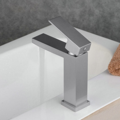 HMR - Vland Deck Mounted Handle Sink Faucet in Nickel Brass