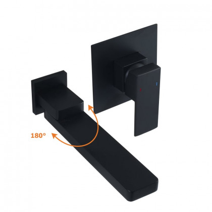 HMR - Wall Mount Sink Faucet in Black