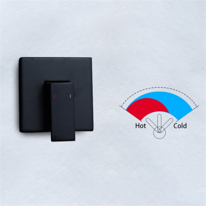 HMR - Wall Mount Sink Faucet in Black