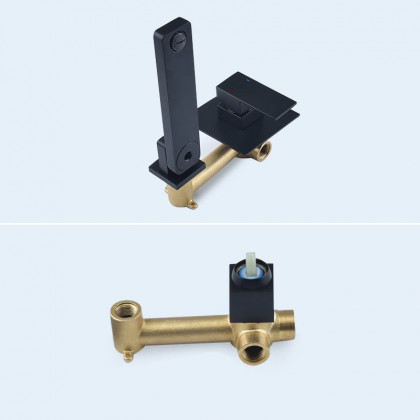 HMR - Wall Mount Sink Faucet in Black