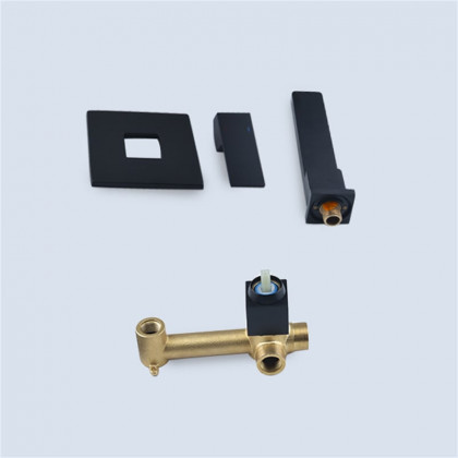 HMR - Wall Mount Sink Faucet in Black