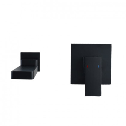 HMR - Wall Mount Sink Faucet in Black