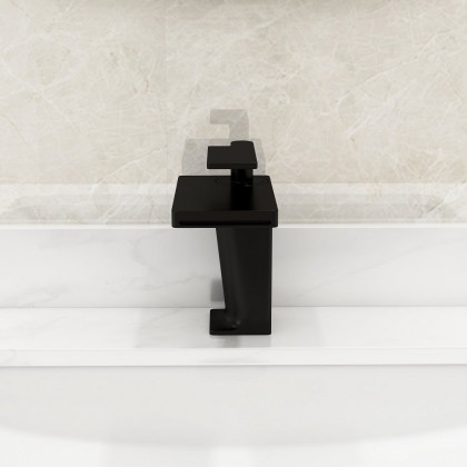 HMR - Single Handle Bathroom Faucet Solid Brass in Matte Black