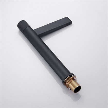 HMR - Single Handle Bathroom Vessel Sink Faucet Solid Brass in Black