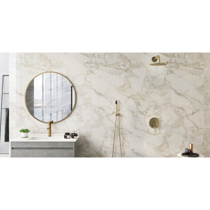 HMR - 10" Wall Mounted Rain Shower System with Handheld Shower Solid Brass in Brushed Gold