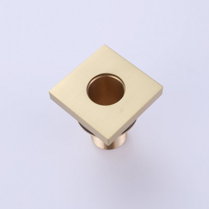 HMR - Deck Mounted Faucet with Swirling Spout in Brushed Gold