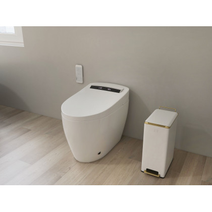 HMR Smart Bidet Toilet with Auto Open/Close Lid - White, 1.28 GPF