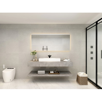 HMR Smart Bidet Toilet with Auto Open/Close Lid - White, 1.28 GPF