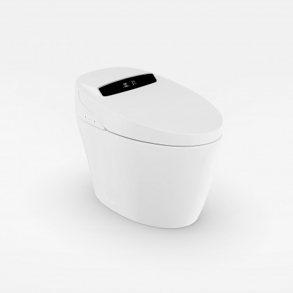 HMR Smart Bidet Toilet with Manually Open/Close Lid - White, 1.28 GPF