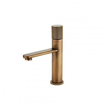 HMR - Single Hole Bathroom Sink Faucet Solid Brass in Antique Brass