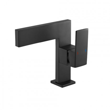 HMR - Single Handle Waterfall Sink Faucet One Hole in Matte Black, Brass
