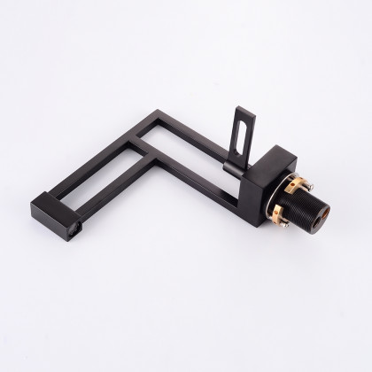 HMR - Geometric Bathroom Sink Faucet Solid Brass Architectural Design in Black